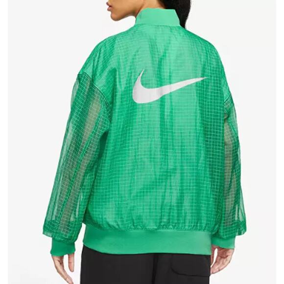 New ~ NIKE SPORTSWEAR ~ Essentials Woven Varsity Bomber Jacket Size L - Picture 2 of 11